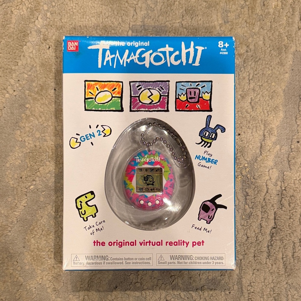 Bandai The Original Tamagotchi Gen 2 Virtual Reality Pet Game Pink Tie Dye New